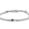 Genuine Diamond and Gemstone Tennis Bracelet-Sapphire, Emerald, Ruby