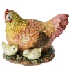 Hen and Chicks Jeweled Pewter Trinket Box