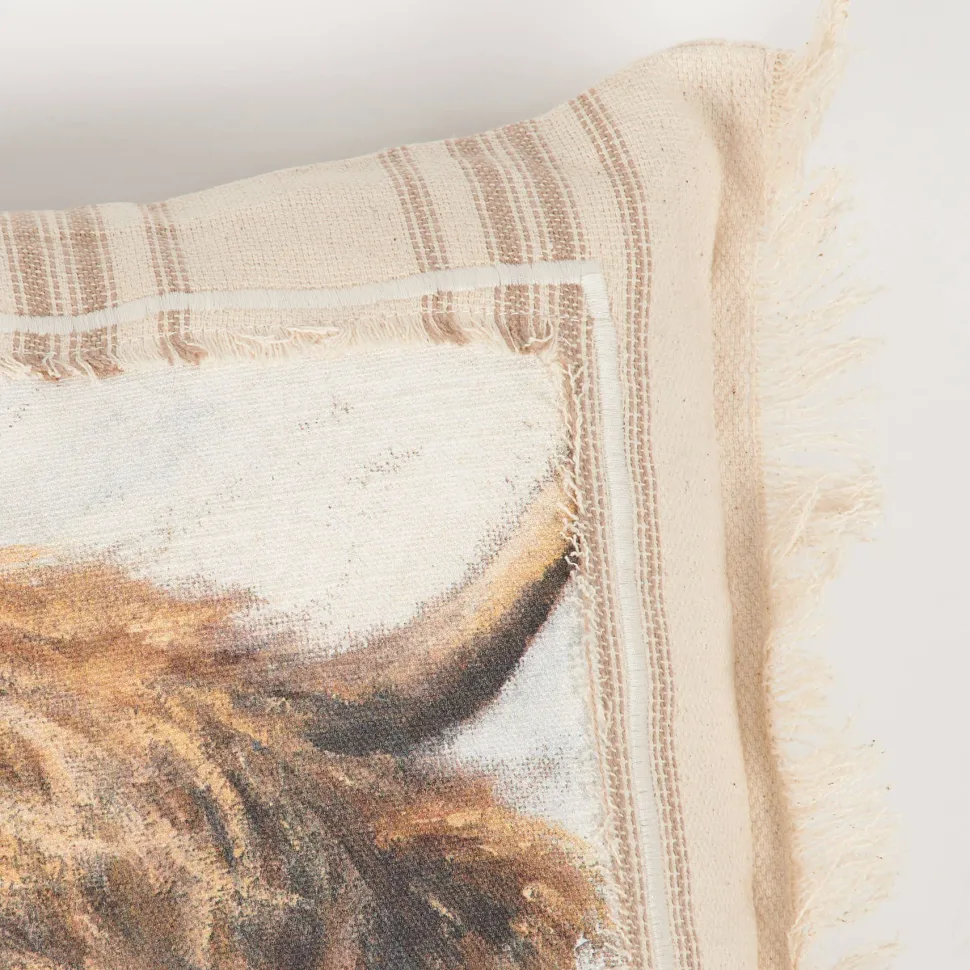 Highland Cow Pillow-Primitives by Kathy