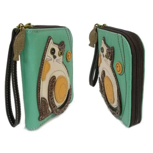 LAZZY CAT - Calico Kitty ZIP AROUND WALLET* by Chala