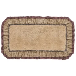 Millsboro Ruffled Country Bathmats Khaki & Navy