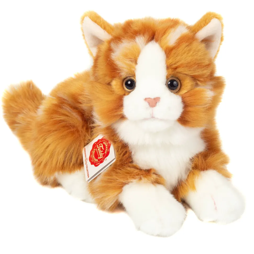 Orange Tabby Golden Kitten Plush Soft Toy by Teddy Hermann