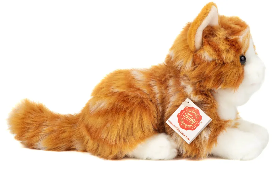 Orange Tabby Golden Kitten Plush Soft Toy by Teddy Hermann