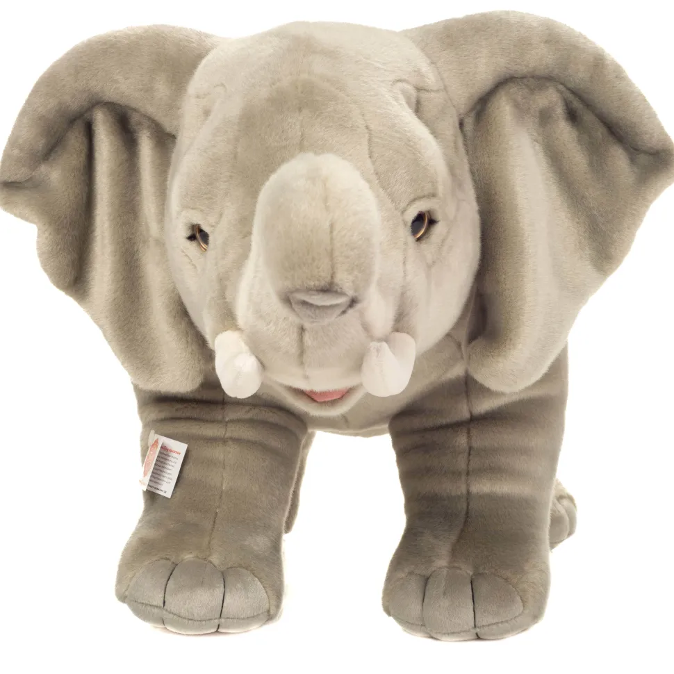 Realistic XL Plush Elephant Standing 60 cm by Teddy Hermann