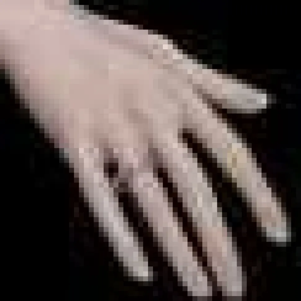 Sapphire and Diamond Eternity Band in 18K White Gold-Flower Motif