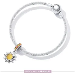 Sunshine Sterling Silver Charm Pandora Style Bracelets