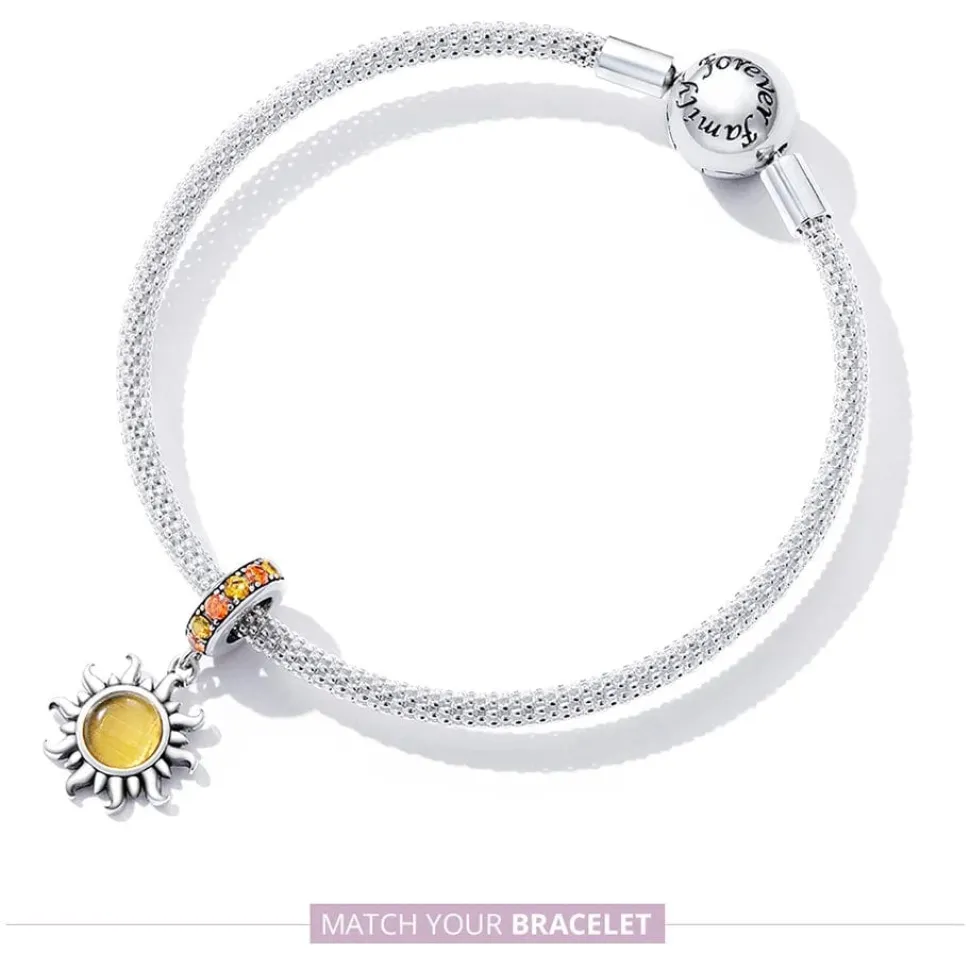Sunshine Sterling Silver Charm Pandora Style Bracelets