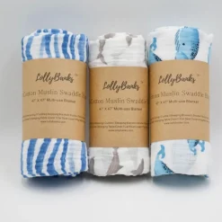 Whale, Whale, Whale Baby Swaddle Blanket