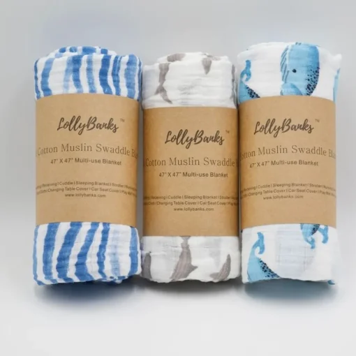Whale, Whale, Whale Baby Swaddle Blanket