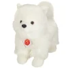 White Spitz Plush Puppy, Standing 35 cm - stuffed toy by Teddy Hermann