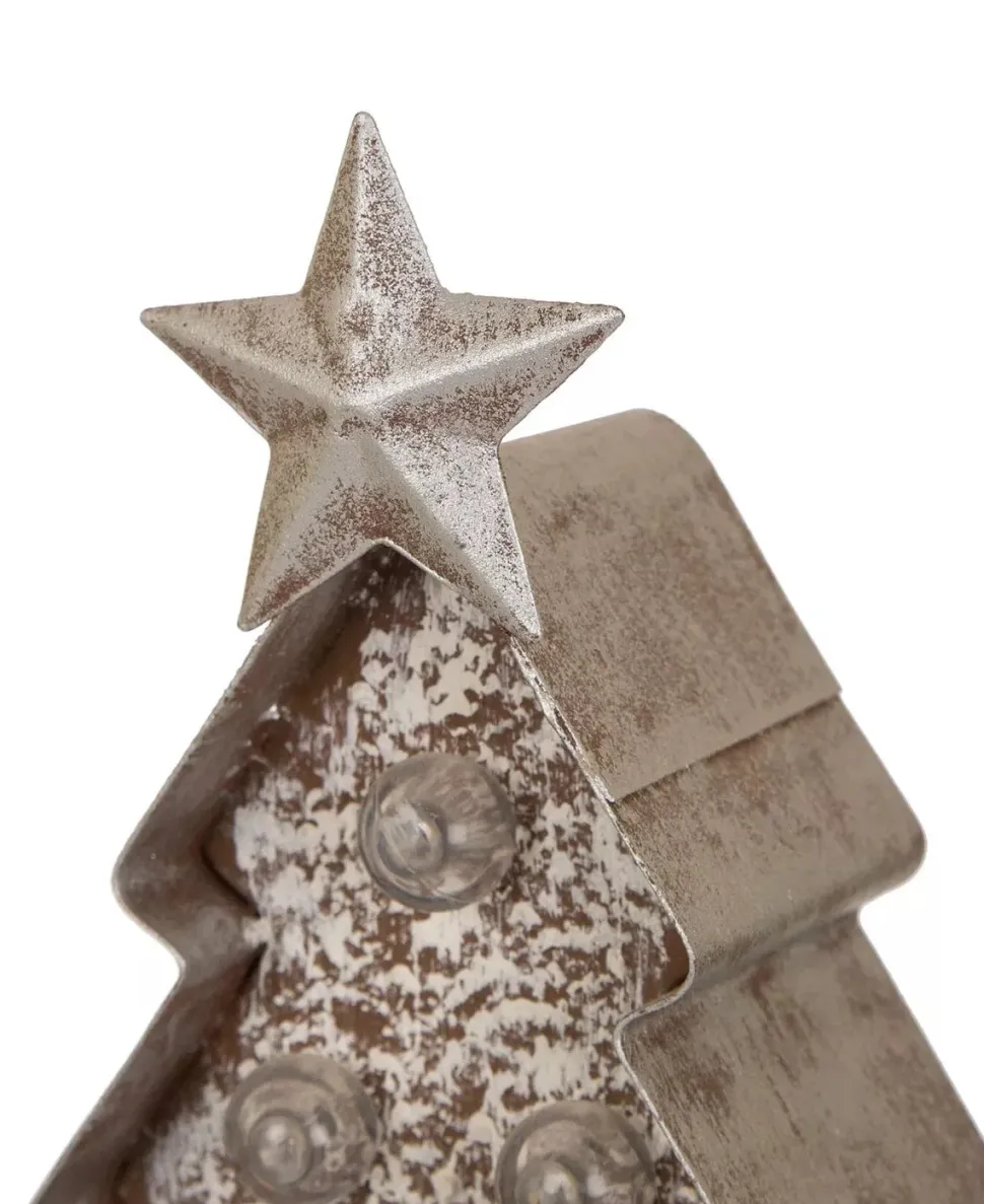 7.50" H Marquee LED Wooden Christmas Tree Stocking Holder