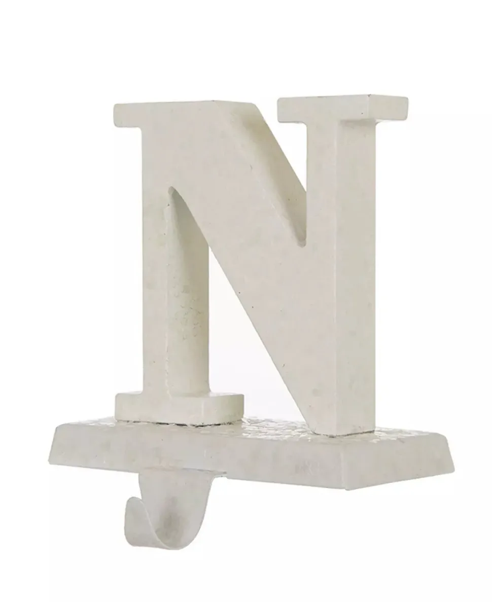 5.91" H Noel Stocking Traditional style Metal Holder 4pcs Set Imported