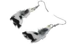 Acrylic Animal Earrings Raccoon Gator Skunk Hedgehog Jaguar