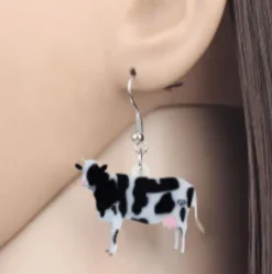 Acrylic Cow Earrings-Realistic Holstein and Highland