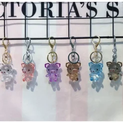 Acrylic Pink Pig Keychains