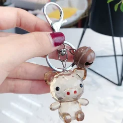 Acrylic Pink Pig Keychains