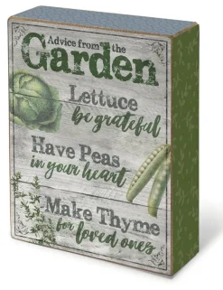 ADVICE FROM THE GARDEN Wooden Box Sign