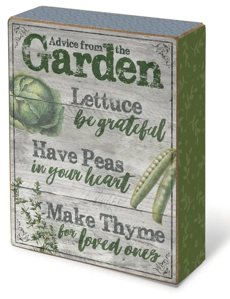 ADVICE FROM THE GARDEN Wooden Box Sign