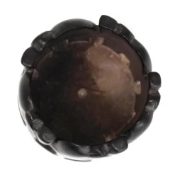 African Circle of Elephants Soapstone Sculpture, 3 to 3.5-inch - Dark Stone *