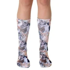 All Over Adorable Cats Ankle or Crew Socks Unisex