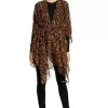 ALL SAINTS Ambient Leopard Print Ruana "Camel" NWT