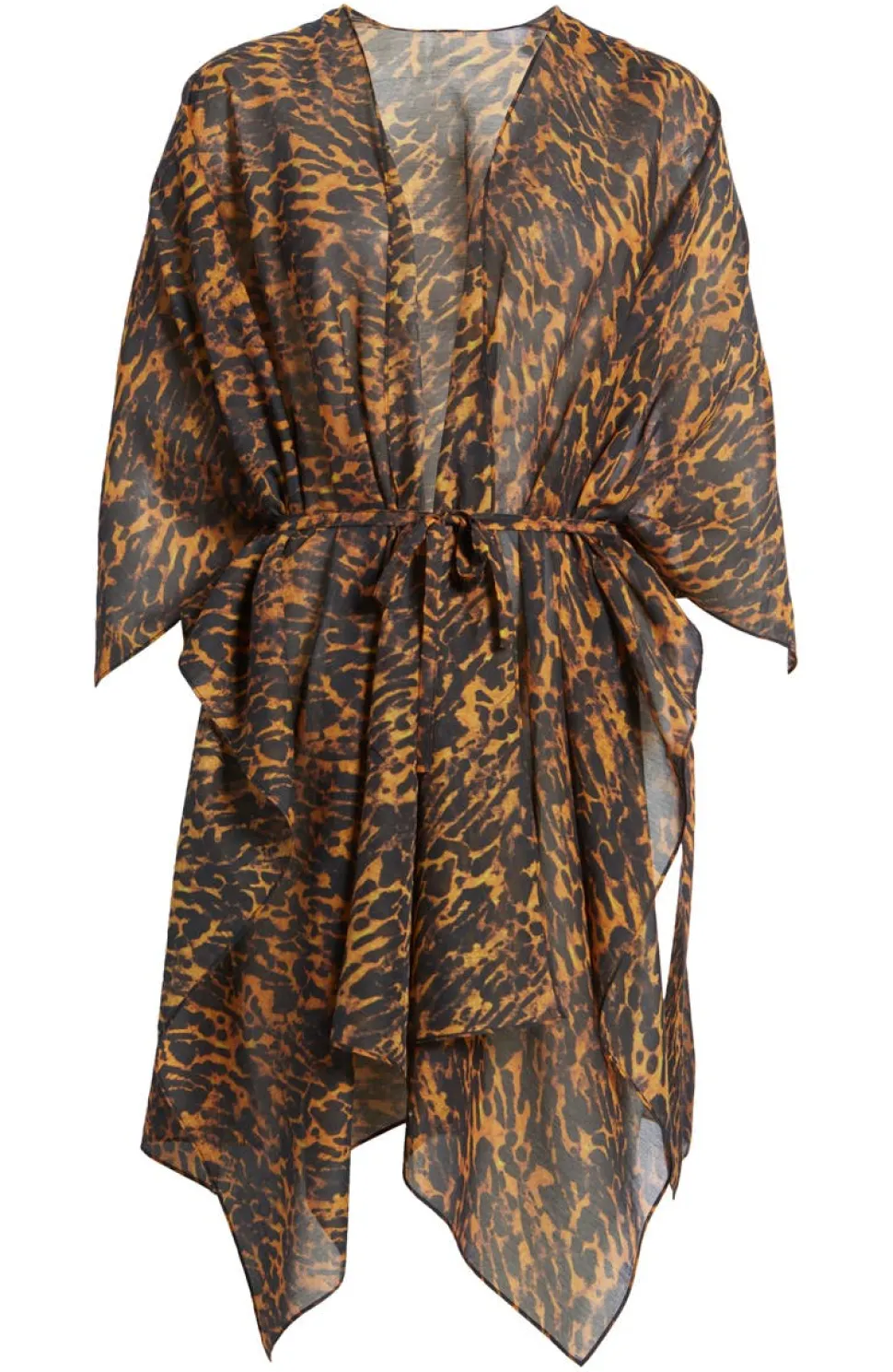 ALL SAINTS Ambient Leopard Print Ruana "Camel" NWT