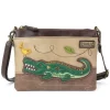 ALLIGATOR Mini Crossbody Purse and Gator Keychain