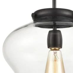 Amore 12'' Wide 1-Light Glass Pendant Ceiling Light Fixture