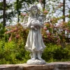 Angel Holding Cat Statue, 39" Tall Magnesium