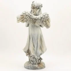 Angel Holding Cat Statue, 39