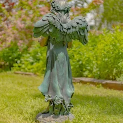 Angel Holding Cat Statue, 39