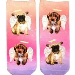 Angel Puppies All Over Puppy Picture Women's Ankle Socks *