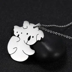 Animal Necklaces Stainless Steel- Pig, Koala, Doggy, Cat, Owl Gold or Silver Tone