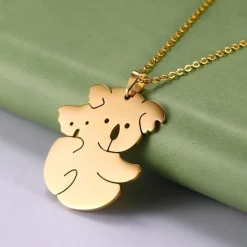 Animal Necklaces Stainless Steel- Pig, Koala, Doggy, Cat, Owl Gold or Silver Tone