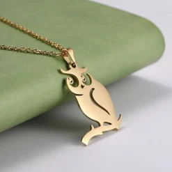 Animal Necklaces Stainless Steel- Pig, Koala, Doggy, Cat, Owl Gold or Silver Tone