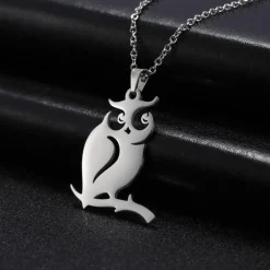 Animal Necklaces Stainless Steel- Pig, Koala, Doggy, Cat, Owl Gold or Silver Tone