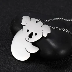 Animal Necklaces Stainless Steel- Pig, Koala, Doggy, Cat, Owl Gold or Silver Tone