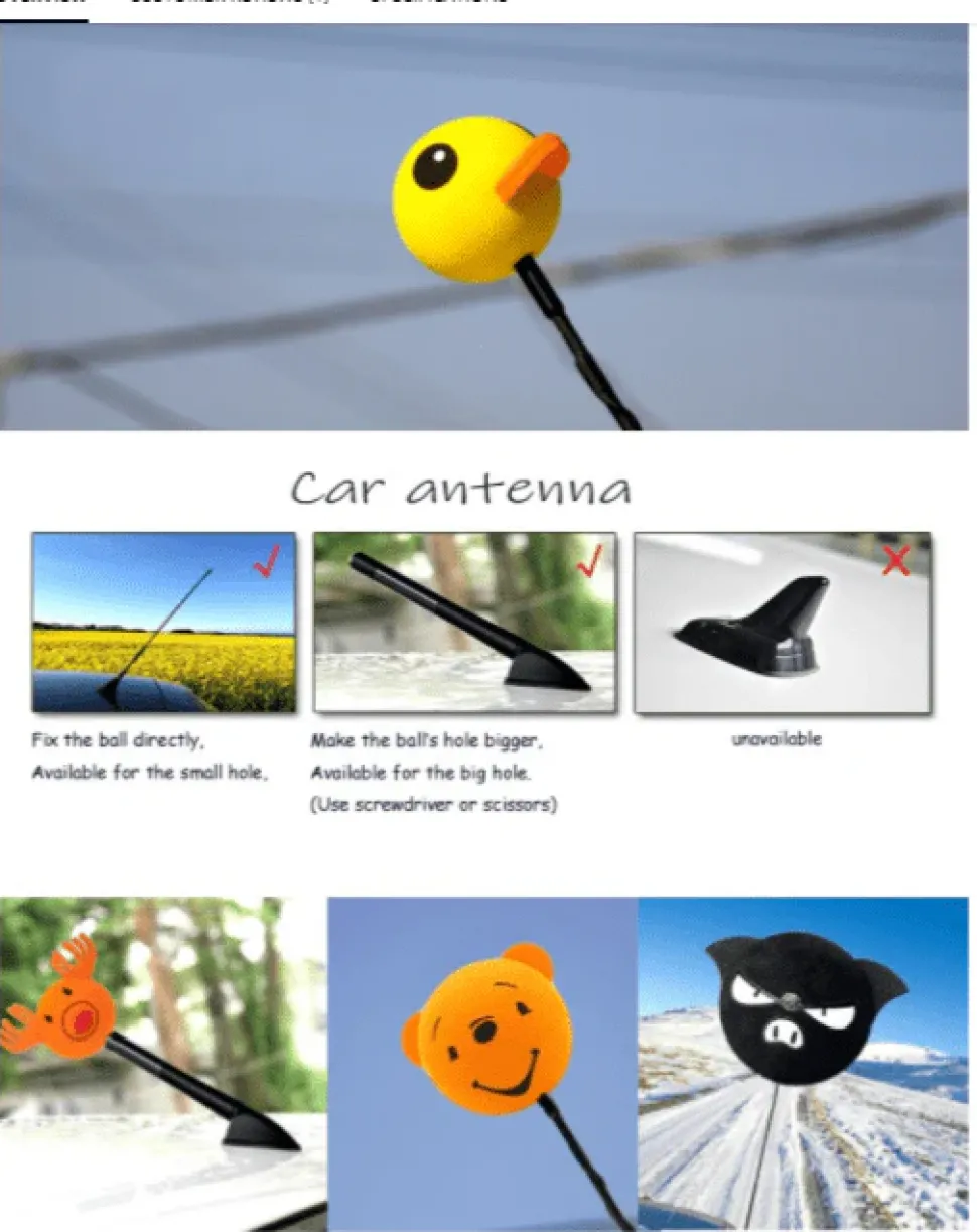 Antenna Toppers, Pigs, Bees, Chicken, Smiley Pilot....