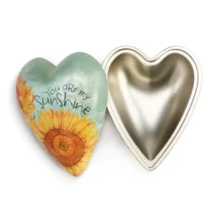 Art Heart Keepers Trinket Boxes-Hummingbird, Sunflower, Love, Faith