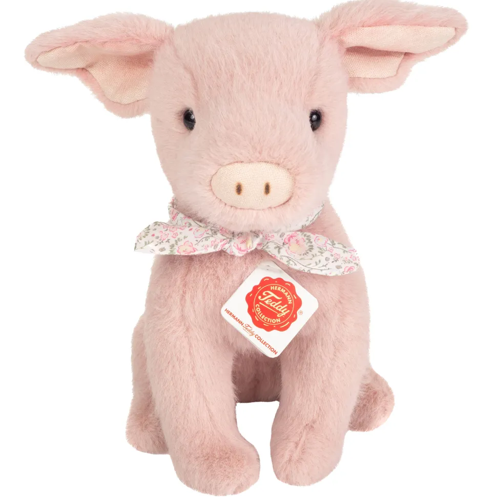 Audry the Sitting Pink Piggy Plush Toy by Teddy Hermann