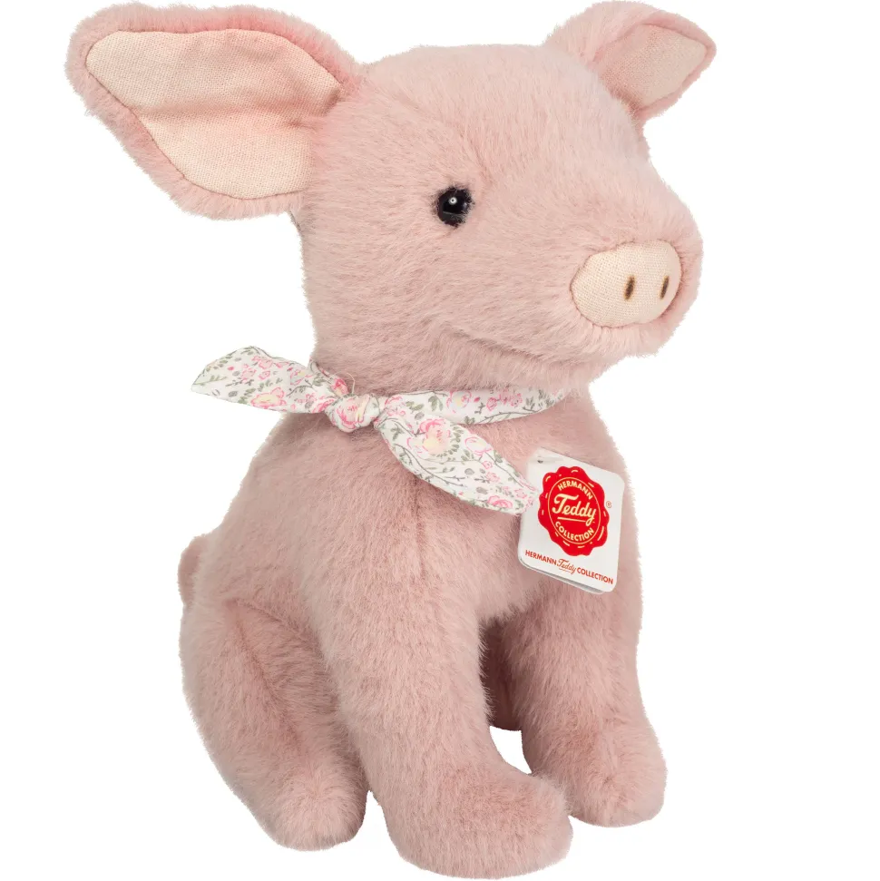Audry the Sitting Pink Piggy Plush Toy by Teddy Hermann