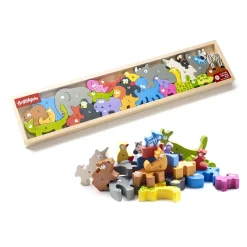 A-Z Wooden Animal Puzzle & Alphabet Toy in One! Eco Friendly