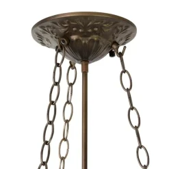 Azura Brilliant Blue Tiffany Style Shade Pendant 3 Bulb Light-Stunning!