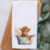 Baby Highland Cow Bath Time Kitchen, Dish,Hand Towel
