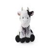 Baby Plush Cow with Blue Check Bow by Bearington Collection