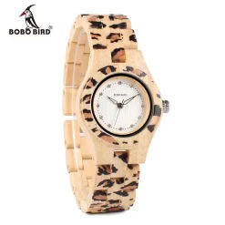 Bamboo/Wooden Jaguar/Leopard Watch for Ladies! Jaguars Fans LOOK!