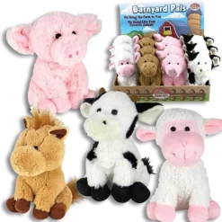 Barn Yard Pals Small Plush Farm Animals that Make Sounds! Pig, Cow, Sheep, Horse *