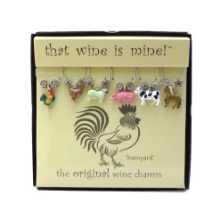 Barnyard Painted Wine Charms