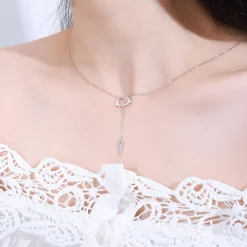 Bat Necklace-Cute flying Bat in Sterling Silver Adorns Your Neck