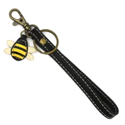 Bear Cute-C 3D Wallet RFID Protected with Bee Zipper Pull Wristlet